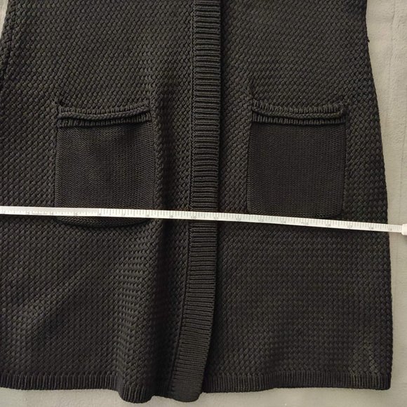 Elie Tahari Black Knit Silk/Cotton Cardigan Size Small - Picture 11 of 16